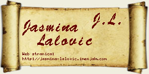 Jasmina Lalović vizit kartica
